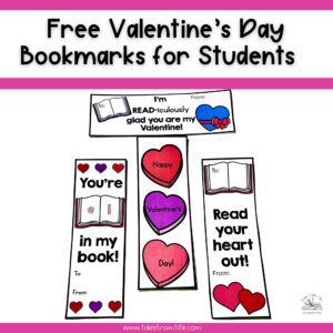 Free Valentine's Day Bookmarks